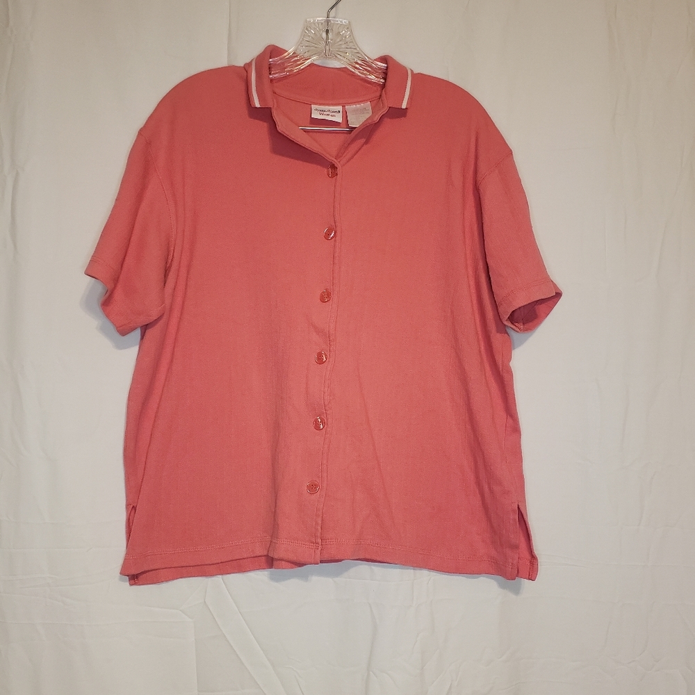 Womans 14/16 W Pink Bobbie Brooks Button up shirt